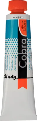 Immagine prodotto di Cobra Study, pittura ad olio miscibile in acqua, tubetto 40 ml Blu turchese 522