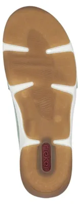 Produktbild von Rieker Damen Slipper Pastellfarben Gummizug sportlich 55950, Größe:42 EU, Farbe:Grün