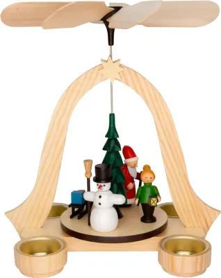 Zdjęcie produktu dla Piramida świąteczna kolorowa z podgrzewaczami Ś x W x G 24,5 x 26 x 20 cm NOWA