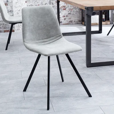 Produktbild von riess-ambiente Retro Stuhl AMSTERDAM CHAIR stone grau Designklassiker Esszimmerstuhl Essstuhl