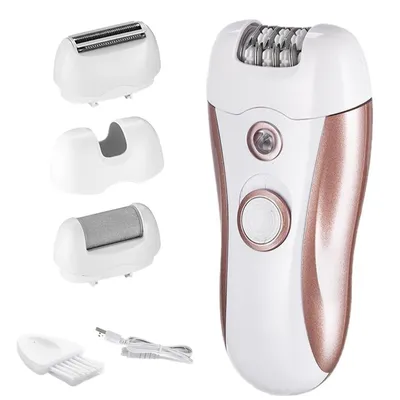 Produktbild von Damen-Haarentferner mit LED-Licht, kabelloser elektrischer Epilierer für Gesicht & Körper, geeignet für Achseln, Bikinizone und Beine