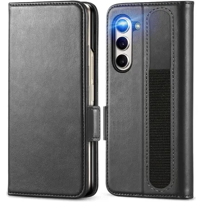 Obrázok produktu pre Puzdro na mobilný telefón pre Samsung Galaxy Z Fold 6 kryt flipové puzdro držiak stylusu pero puzdro ochranný kryt, čierne