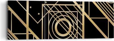 Produktbild von Bild auf Leinwand - Leinwandbild - 3 Teile - Abstraktion Quadrat Gold - 90x30cm - Wand Bild - Wanddeko - Wandbilder - Leinwanddruck - Bilder - Wanddekoration - Leinwand bilder - CA90x30-4375