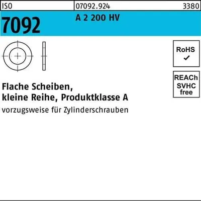 Produktbild von Reyher  Scheiben ISO 7092 A 2 5(5,3x9x1) HV A 2 (2000 Stück)