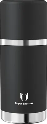 Produktbild von Super Sparrow Trinkflasche Edelstahl - Thermoskanne - 500ml - BPA-Frei Thermosflasche - Isolierflasche Auslaufsicherer Deckel Fungiert als Trinkbecher