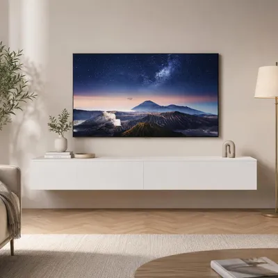 Produktbild von TV-Möbel 180 cm in Weiß - Mit Stauraum, platzsparendes Design