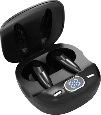 Produktbild von Moodix Bluetooth Ohrhörer, Kabellos mit LCD-Anzeige – Ohrhörer mit Mikrofon und Smart-Touch-Steuerung, Für Android & iOS, Schwarz