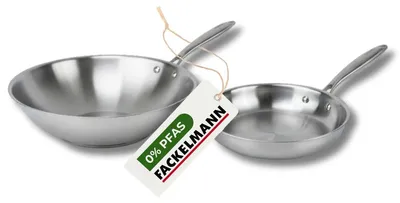 Image de Set de 2 poêles de cuisson 24/28 cm en inox sans Fackelmann Vita3