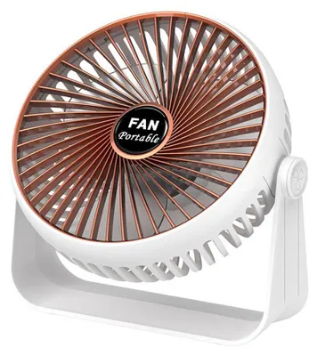 Produktbild von Kleiner USB-Tischventilator – 15 cm (6 Zoll) tragbarer Ventilator, 3 Geschwindigkeitsstufen, starker Luftstrom, leiser Betrieb, 360°-Drehung