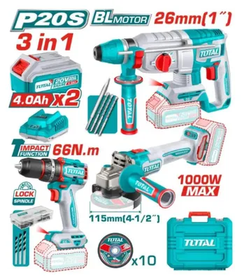 Produktbild von Akku-Werkzeug 20V, 2X4Ah Total