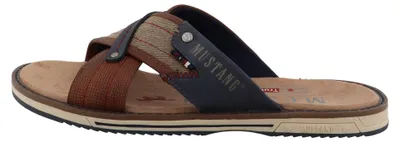 Productafbeelding van Mustang Herrenschuhe Hausschuhe Pantolette Braun Freizeit