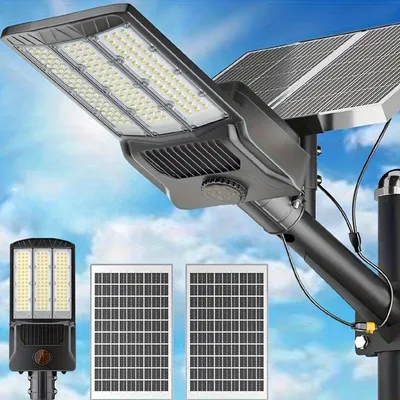 Obrázok produktu pre Solárne vonkajšie osvetlenie s pohybovým senzorom – 8000 W reflektor a jasné, studené biele svetlo