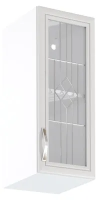 Obrázek produktu pro Horní prosklená skříňka SILVARA - šířka 30 cm, borovice andersen / bílá, pravé provedení