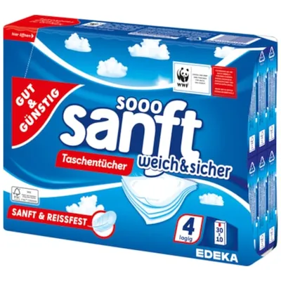 Produktbild von Gut & Günstig Taschentücher 4-lagig