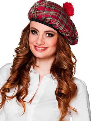 Immagine prodotto di Berretto da donna in tartan colorato - taglia unica