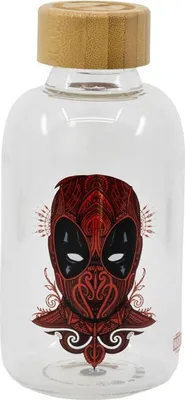 Produktbild von Deadpool 620ml Glasflasche - Langlebiges, einzigartiges Design