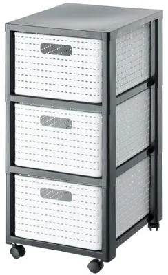 Produktbild von Country Rollcontainer mit 3 Schubladen - Rattanlook, BPA-frei