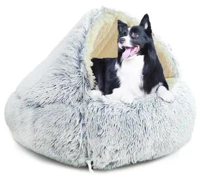 Image de Lit pour chiens et animaux de compagnie 80 cm - Douillet et apaisant - Housse amovible