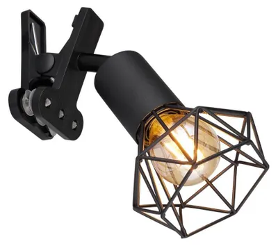 Image de Lampe murale Globo 54802SK XARA I E14 40 W noir - à clipser