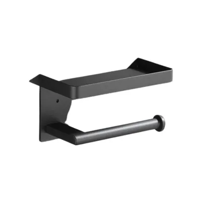 Imagen del producto de Soporte de toallas de papel para baño, de acero inoxidable, para montaje en pared. Dimensiones: 17,5 x 10,2 x 9 cm