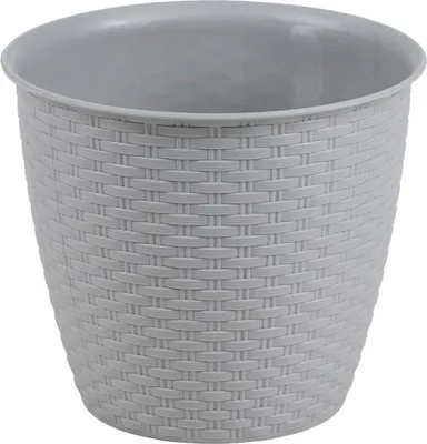 Obrázok produktu pre DOCHTMANN Ratanový kvetináč 20x17 cm, sivý