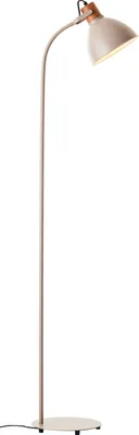 Produktbild von BRILLIANT schlichte Standleuchte Erena in taupe | Fußschalter | schwenkbarer Kopf | Höhe 150cm | Metall/Holz | 1x E27 max. 40W
