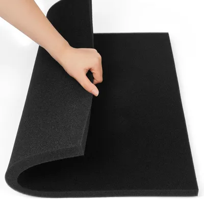 Produktbild von Aquariumfilterschwamm 50x50x2 cm, 50 PPI, Aktivkohleschwamm, Filterzubehör für Aquarium