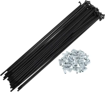 Produktbild von Fahrradspeichen 12G 228mm Länge Fahrradrad Speichen Kohlenstoffstahl Schwarz 1 Satz