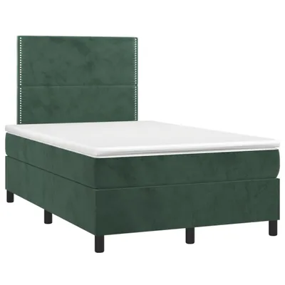 Produktbild von Möbel Boxspringbett mit Matratze Dunkelgrün 120x190 cm Samt - Klassische Betten 2024