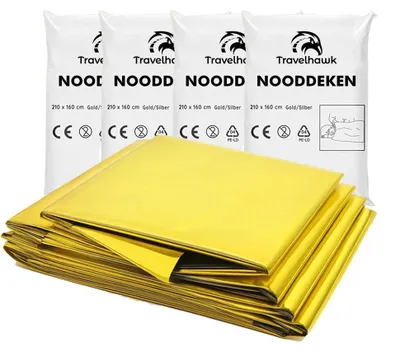 Produktbild von Travelhawk Nooddeken – 4 Stuks
