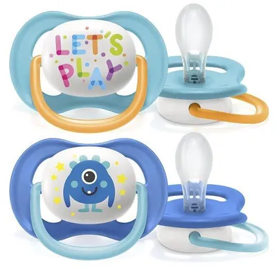 Produktbild von Philips AVENT ultra air SCF080/10 Schnuller, Klassischer Babyschnuller, Kieferorthopädisch, Silikon, Junge/Mädchen, Spülmaschinenbeständig