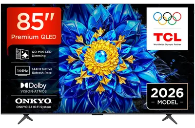 Produktbild von TCL QLED810L 85QLED810L, 2,16 m (85"), 3840 x 2160 Pixel, QD-Mini LED, Smart-TV, WLAN, Schwarz