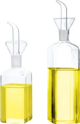 Produktbild von Ölflasche（groß+Mittel）, Glasflasche, Olivenöl, Spender, Kochen, Öl, Essig, Messspender mit Ausguss, für Küche und BBQ