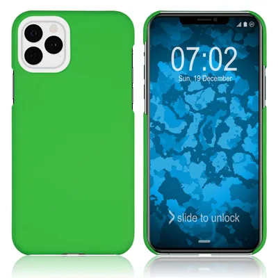 Produktbild von PhoneNatic Case kompatibel mit Apple iPhone 11 Pro - Hülle grün gummiert Hard-case Cover