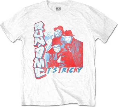 Produktbild von Run DMC - "It´s Tricky" T-Shirt für Herren/Damen Uni RO4617 (M) (Weiß)