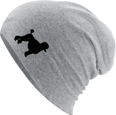 Produktbild von Huuraa Beanie Pudel Silhouette Heather Grey One Size Baumwolle und Elasthan Mütze Geschenkidee