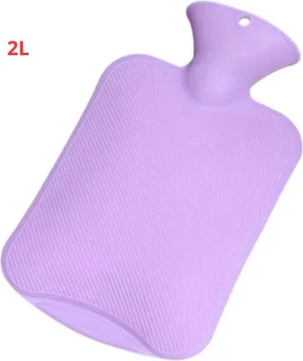 Productafbeelding van Bovista Warmtekruik - Warmwaterzak Met Hoes - Warmwaterkruik - Warmtekussen - Knuffel Kruik - Bag - Paars - 2 Liter