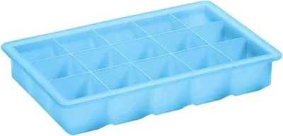 Produktbild von Famanu Eiswürfelform Silikon, quadratisch, 3 cm x 3 cm, blau