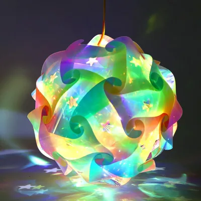 Bastelset Laterne für Kinder St. Martin, LED, bunt, 20x20 cm