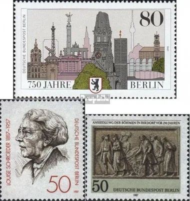 Produktbild von Briefmarken Berlin (West) 1987 Mi 776,779,784 (kompl.Ausg.) gestempelt 750 Jahre Berlin