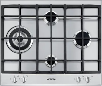Immagine prodotto di Smeg SLR64SGH piano cottura Acciaio inox Da incasso Gas 4 Fornelli