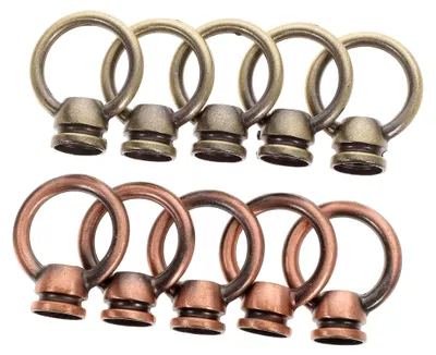 Produktbild von 10 Stück Metall Deckenhaken Ringe für Pendelleuchten und Kronleuchter, rostfrei und tragfähig