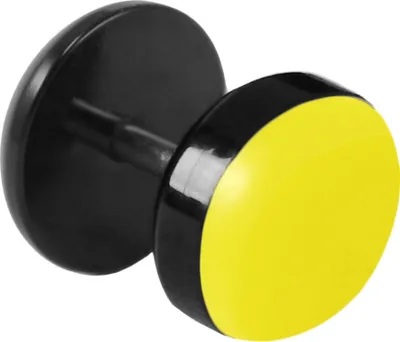 Produktbild von Fake Plug Ohrstecker Emaille Farbe - Gelb