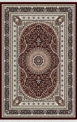 Productafbeelding van Oosters tapijt, kunstvezel, woonkamer, kortpilaar, bruin, 160x230