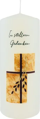 Produktbild von Trauerkerze "In stillem Gedenken" 200 x Ø 80 mm mit Klarsichtkarton