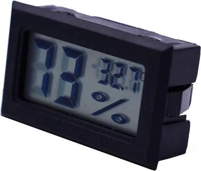 Produktbild von CHPN – Hygrometer – Thermometer – Digital – 2-in-1 – Hygrometer-Temperaturmessgerät – Schwarz – Für Innen/Außen – Universell