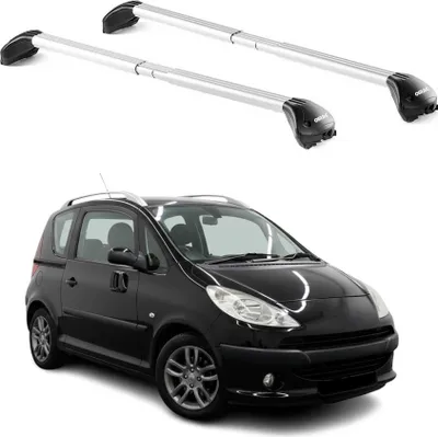 Image de Barres de toit transversales pour Peugeot 1007 2005-2010 Gris Argenté 2x ABE
