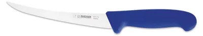 Produktbild von Giesser Messer Ausbeinmesser Fleischermesser rutschfest scharf Klinge gebogen - 17 cm, Stark, Blau