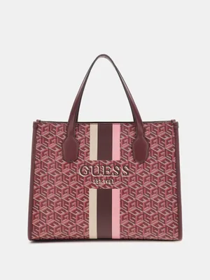 Produktbild von Guess Damen Handtasche Silvana G Cube Logo HWSC8665220MTG