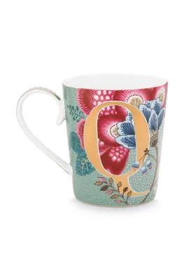 Produktbild von PIP STUDIO Floral Fantasy Alphabet Becher light blue Q 0,35 l